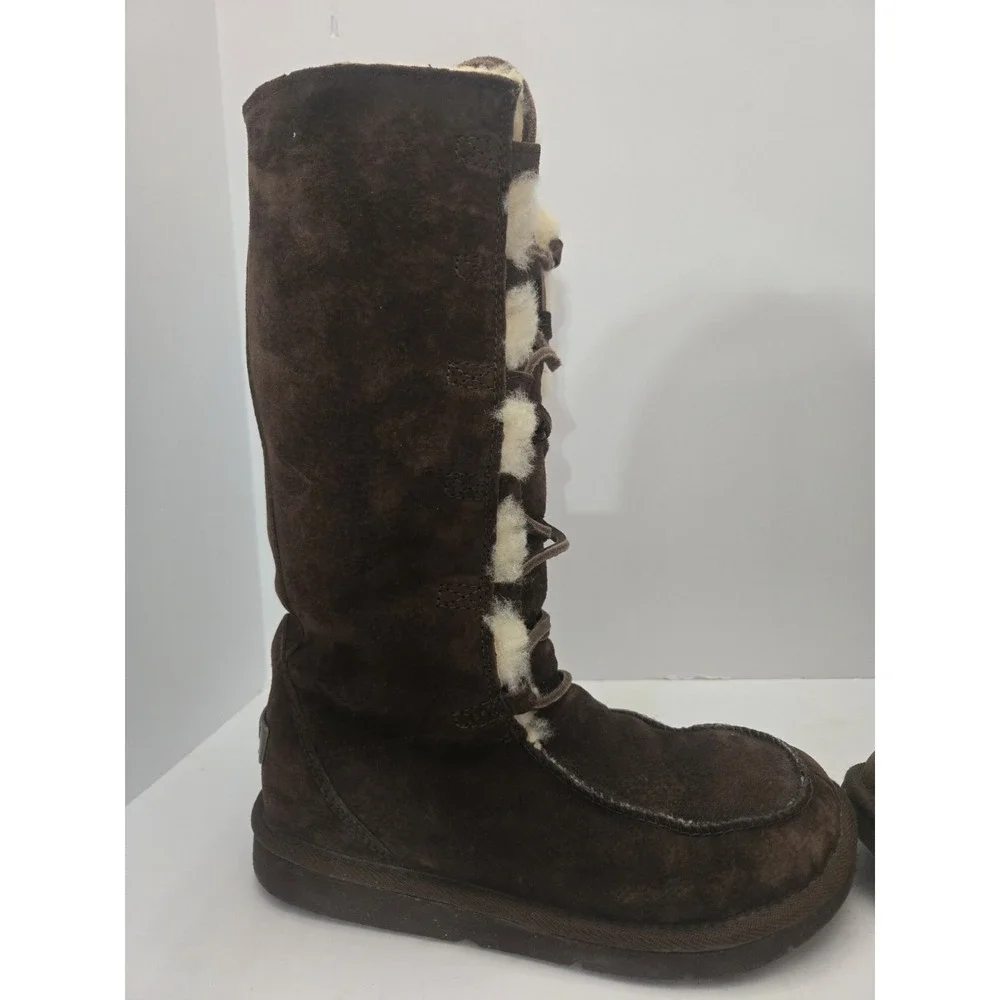 Ugg Australia‎ Uptown 5190 Winter Boots Womens 6 Brown Shearling Lined Leather